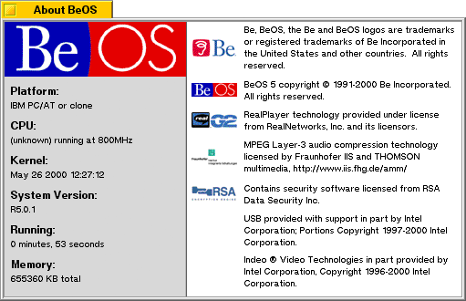 About BeOS 5